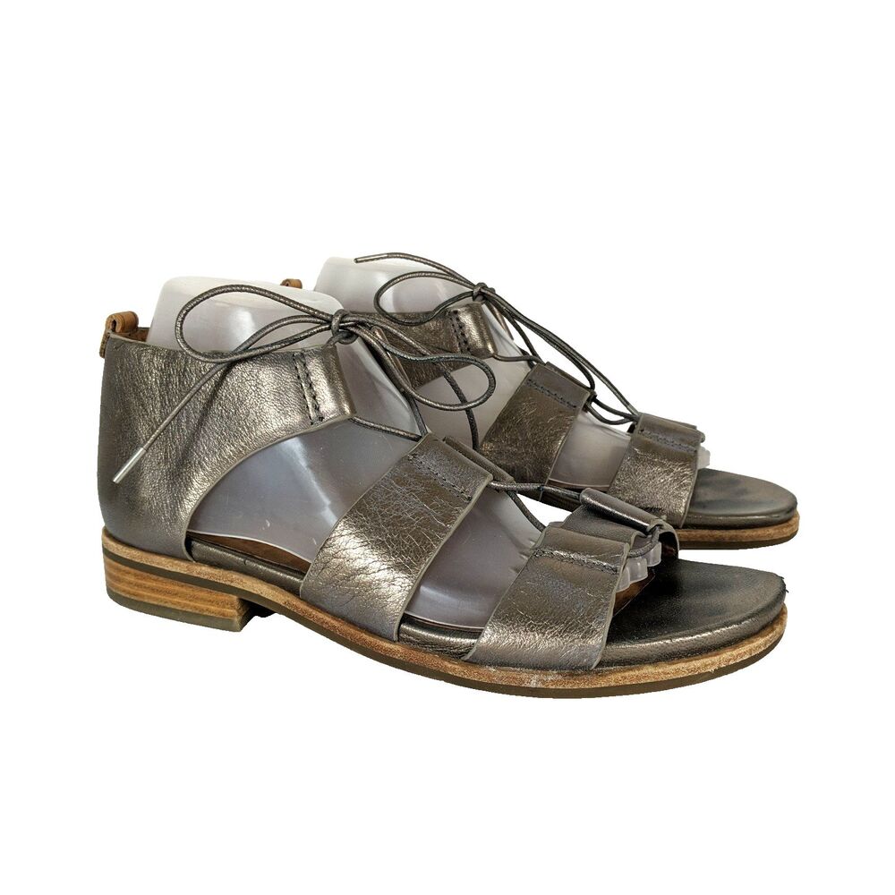 Gentle Souls Fina Metallic Gladiator Flat Sandal Leather Women Size 9 Bronze